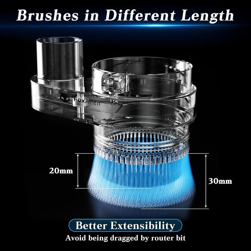 FoxAlien 69mm Diameter Dust Shoe for CNC Router Machine, Compatible with 52mm Spindle Motor and 65mm Router, Hose Diameter 38mm - Image 2